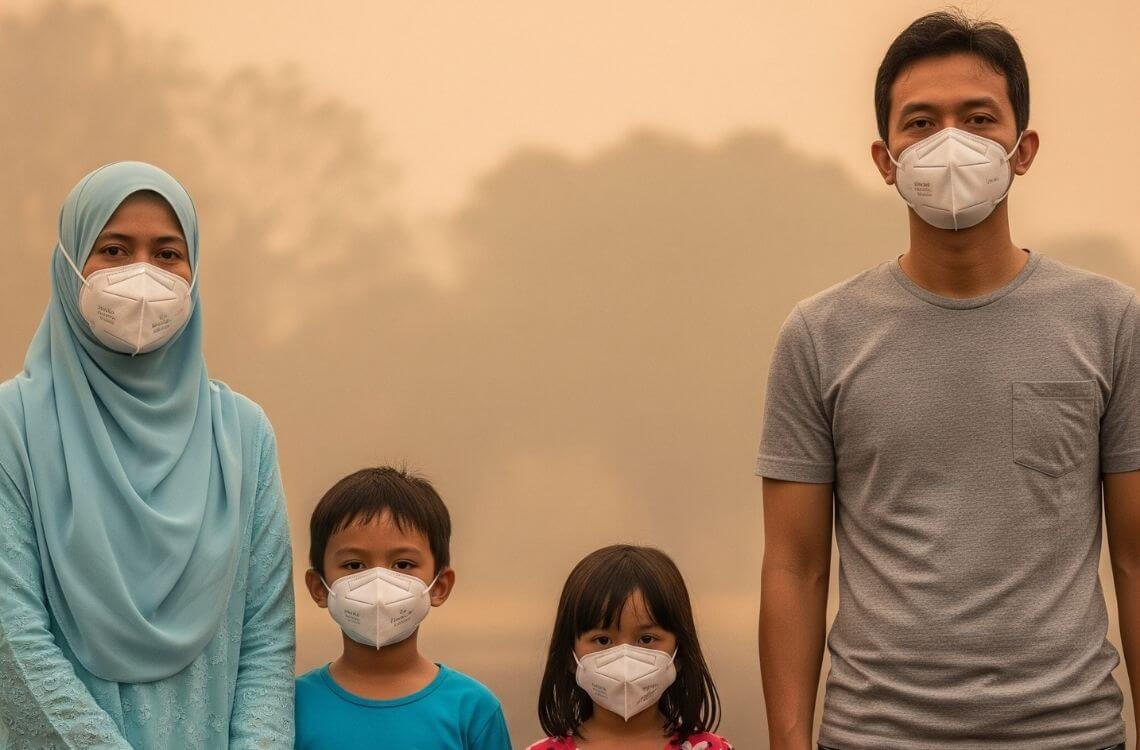 family facing haze in malaysia