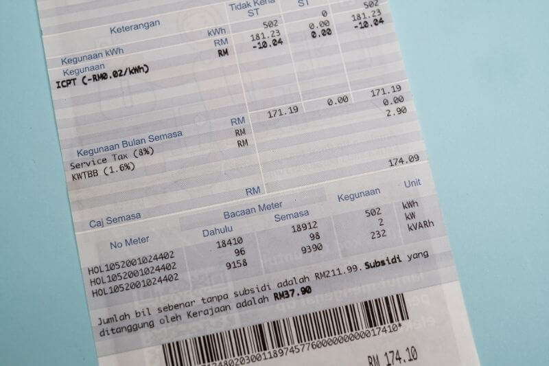 TNB Malaysia Physical Bill