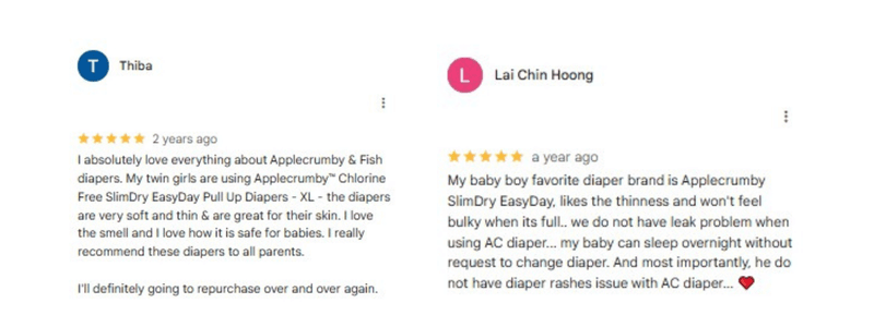 Applecrumby’s SlimDry EasyDay Diapers