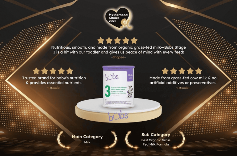 Bubs Growing Up Milk Motherhood Choice Awards 2025