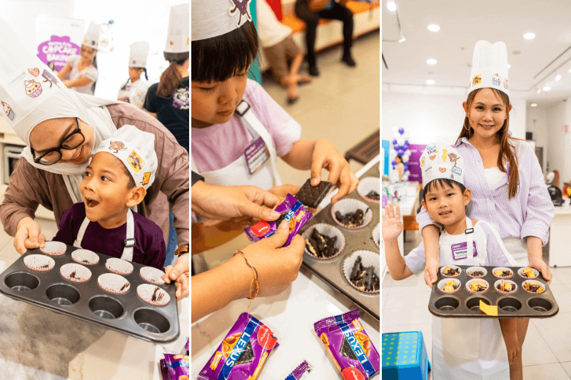 mummies and kids baking