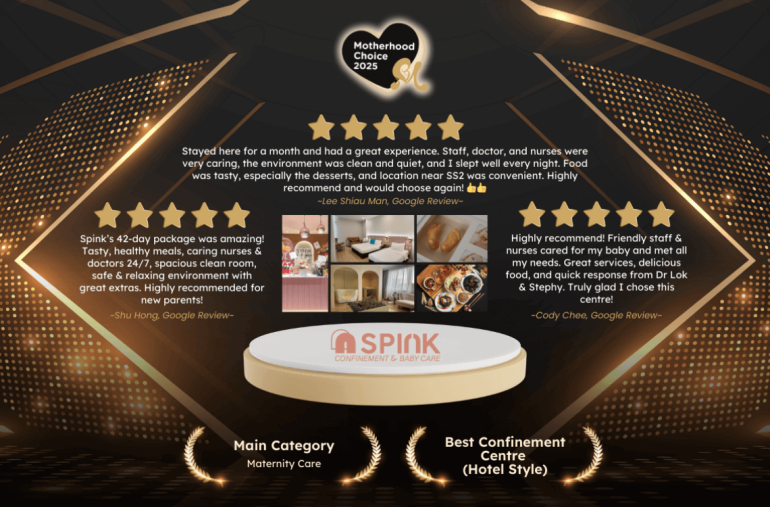 Spink Confinement Centre positive testimonials from parents