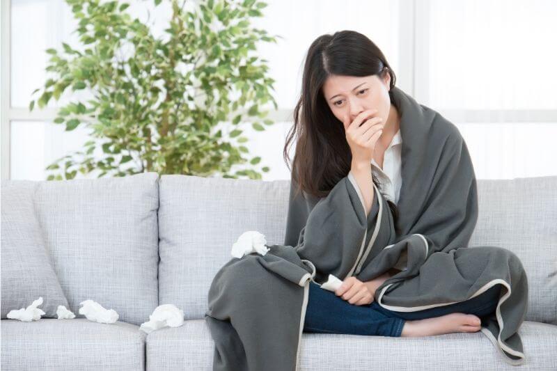 Sick Woman Woman Caught Cold and flu