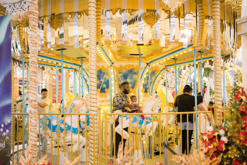 festive carousel in TRX Mall, Kuala Lumpur