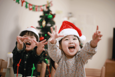joyful child looking forward to christmas