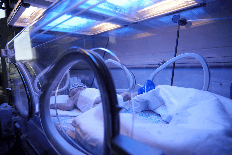 premature baby in the nicu pod