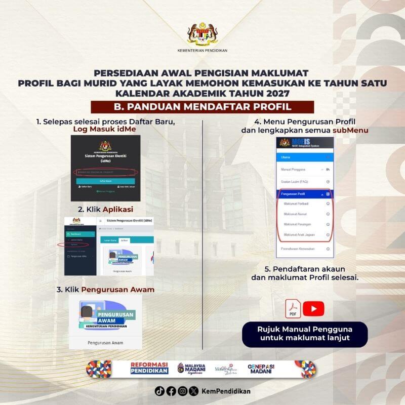 year 1 registration malaysia primary school