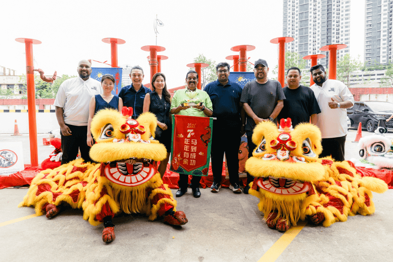 goodday milk lion dance performance chinese new year festivities