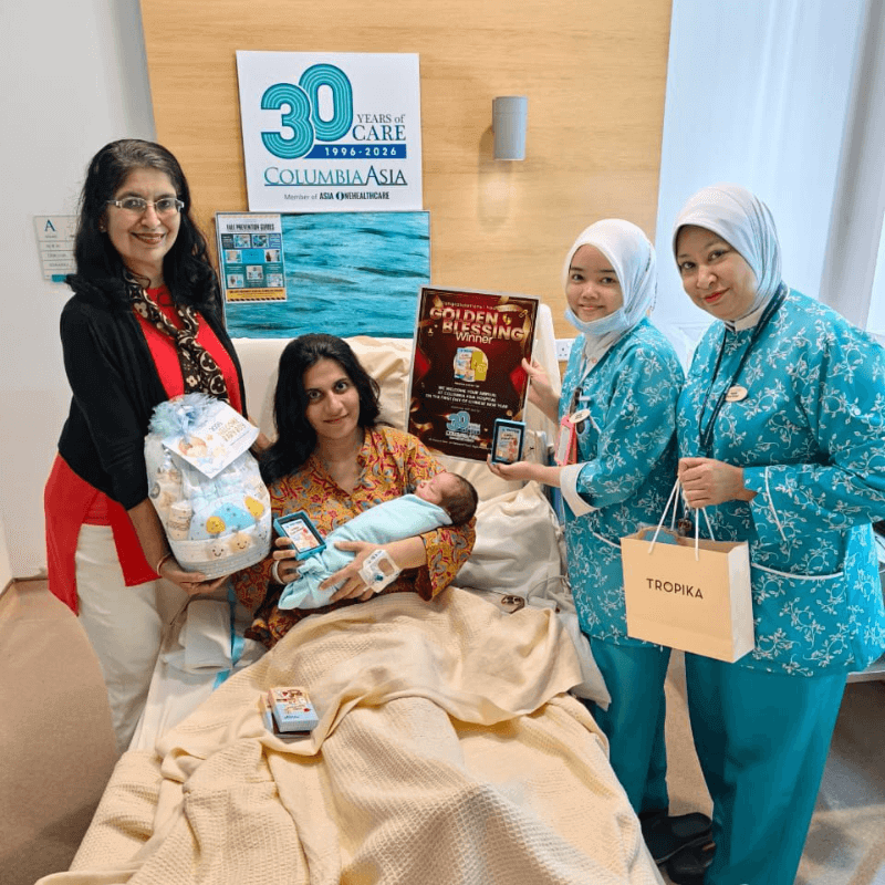 first newborn baby on Chinese New Year at Columbia Asia Hospital