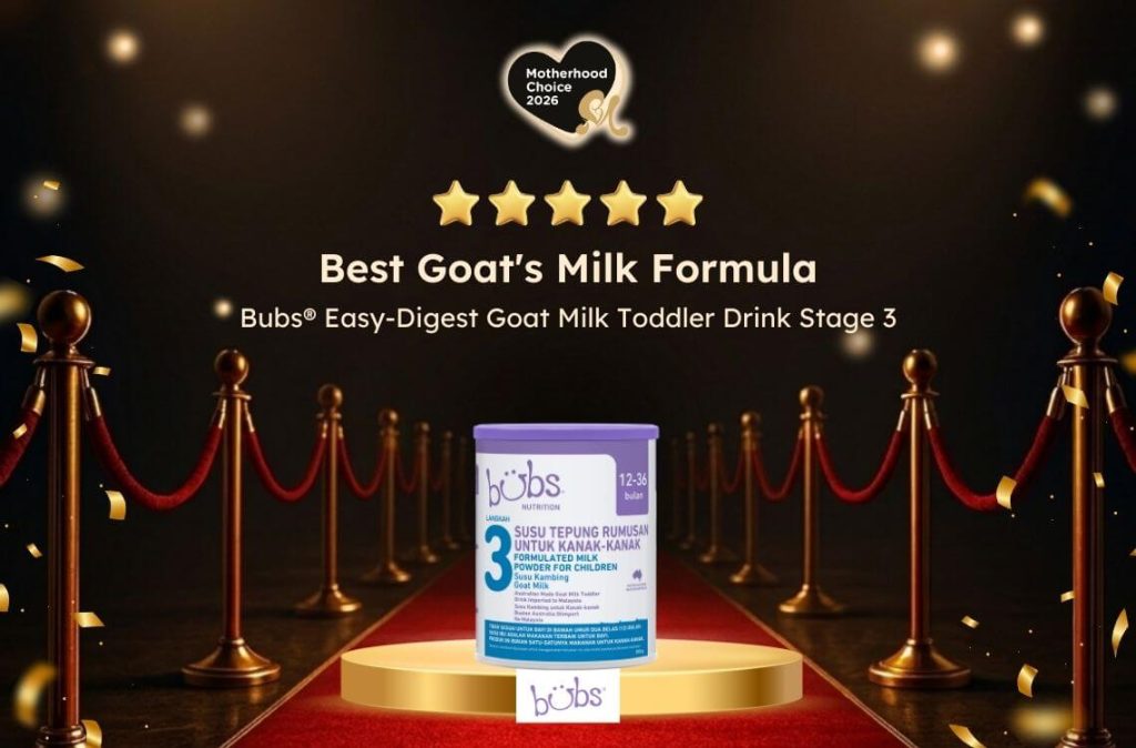Bubs® Easy-Digest Goat Milk Toddler Drink Stage 3 Wins Best Goat's