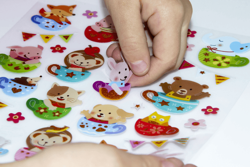 puffy stickers for children travel activity