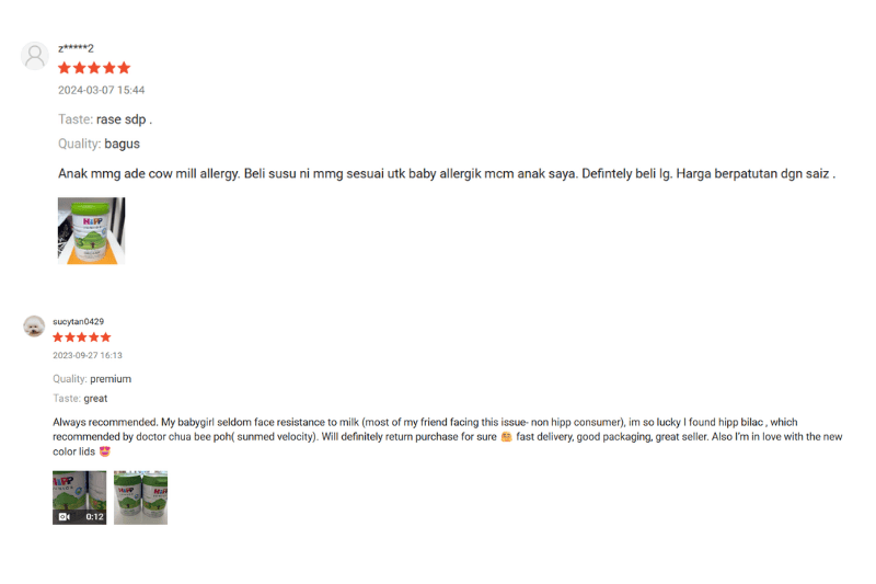HiPP Junior Testimonials