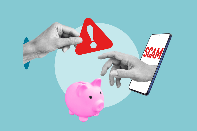 How To Avoid Scam as alert notification about malware, spam data and fraud internet error. Insecure connection, online scam and virus