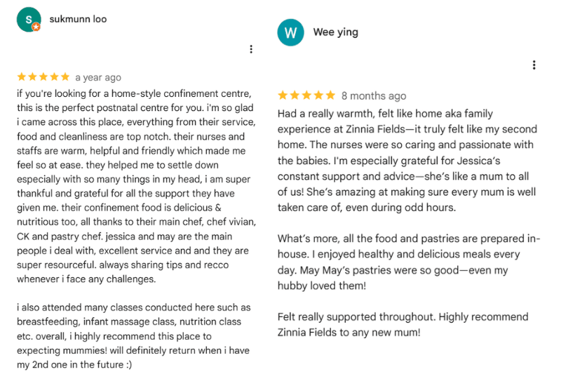 Zinnia Fields Testimonials
