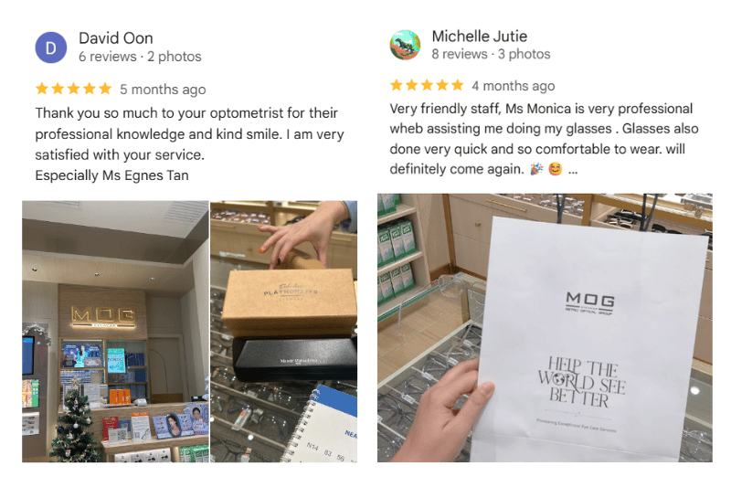 MOG eyes wear testimonials