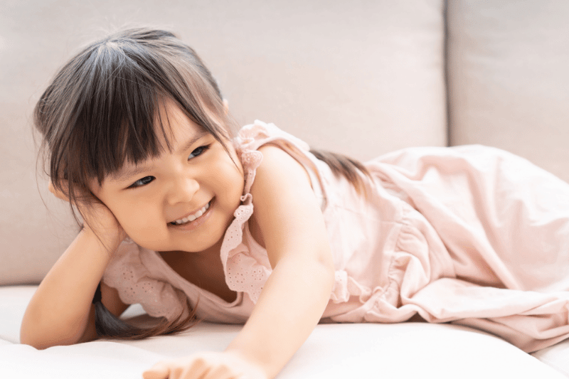 portrait of asian cute toddler