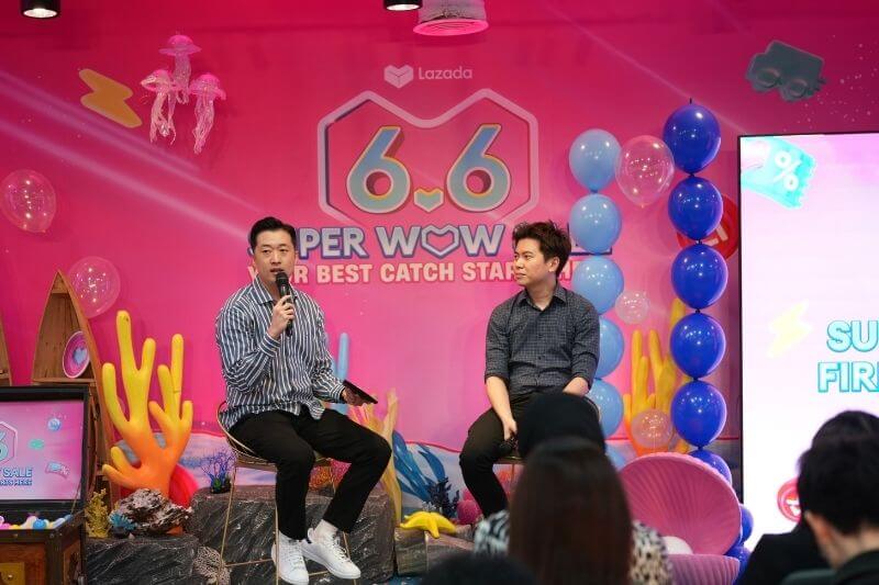 fireside chat during campaign launch on stage