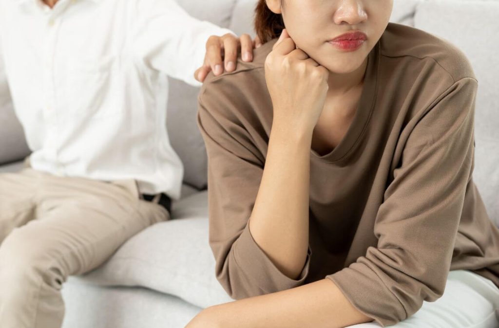 unhappy married couple