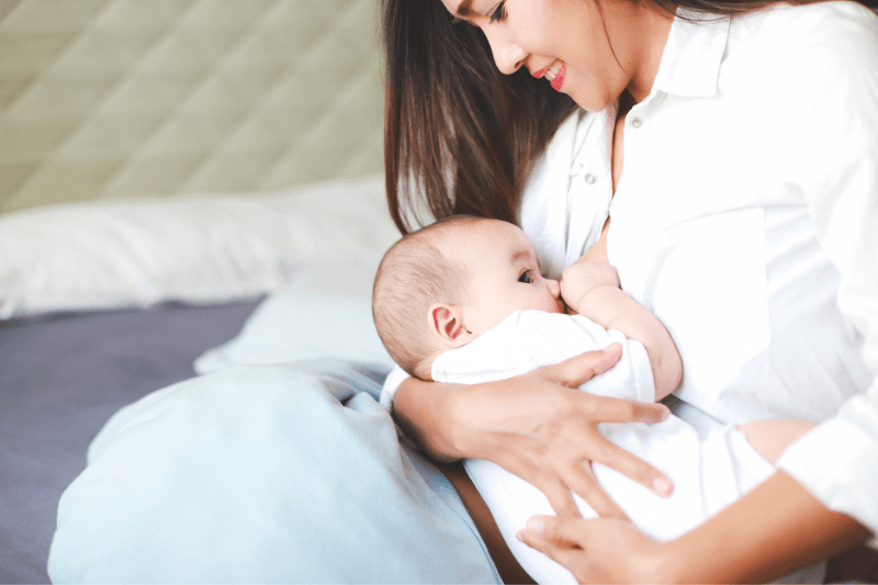 mother breastfeeding baby