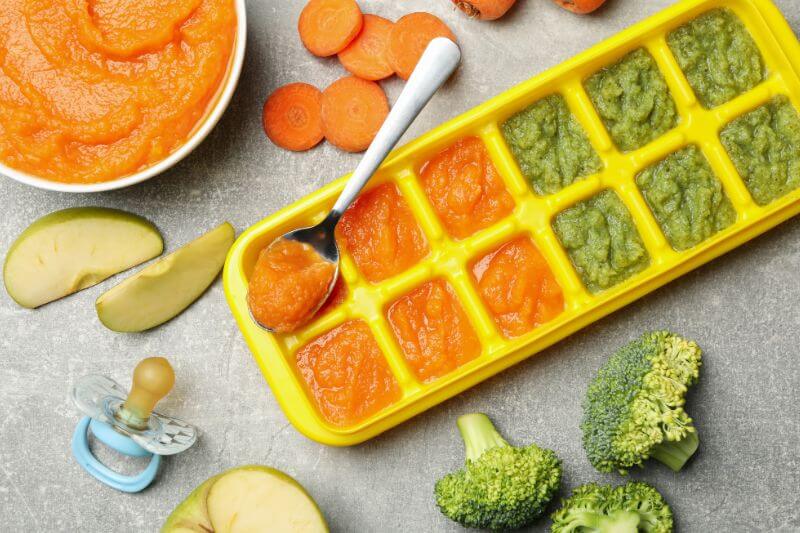 baby frozen puree cubes
