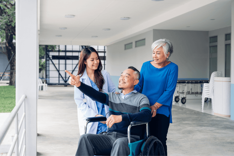 Family accessing private healthcare in Malaysia
