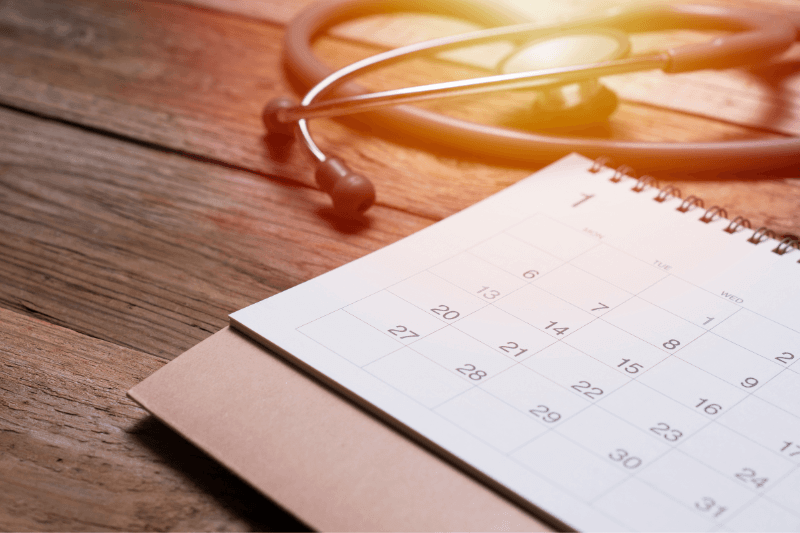 Healthcare calendar showing MediAsas rollout timeline
