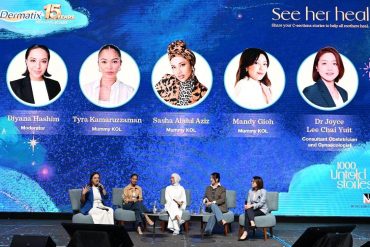 women on stage during launch event podium speech round table