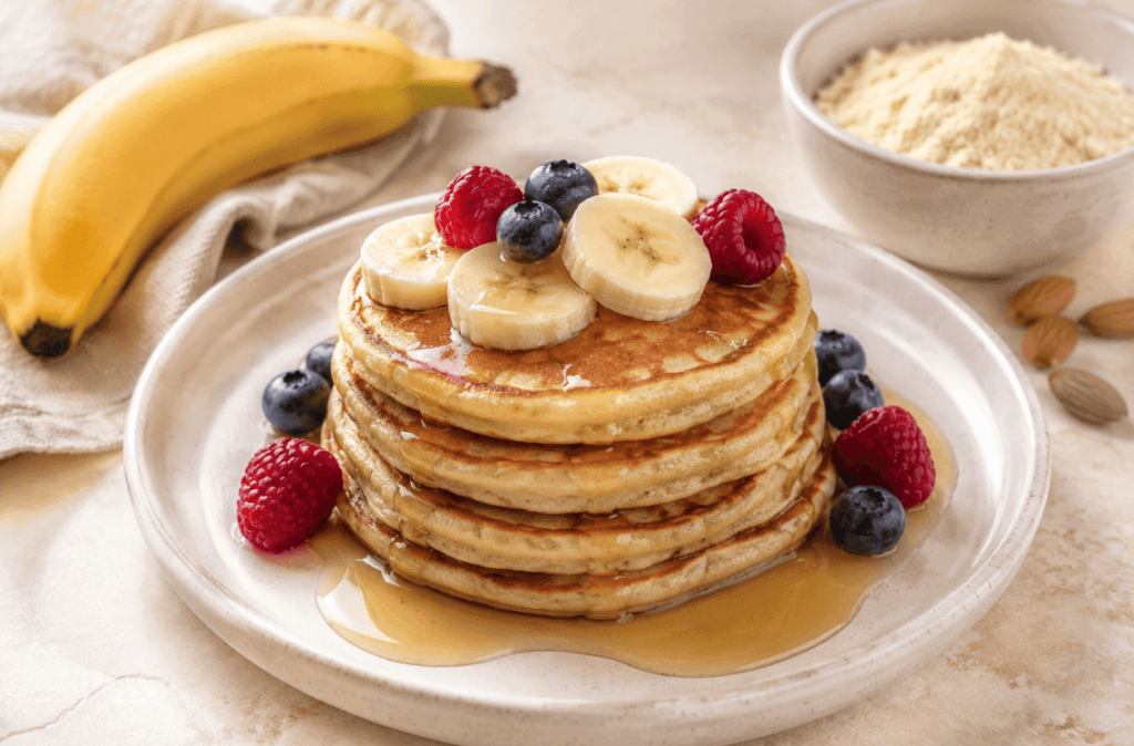fluffy banana pancakes