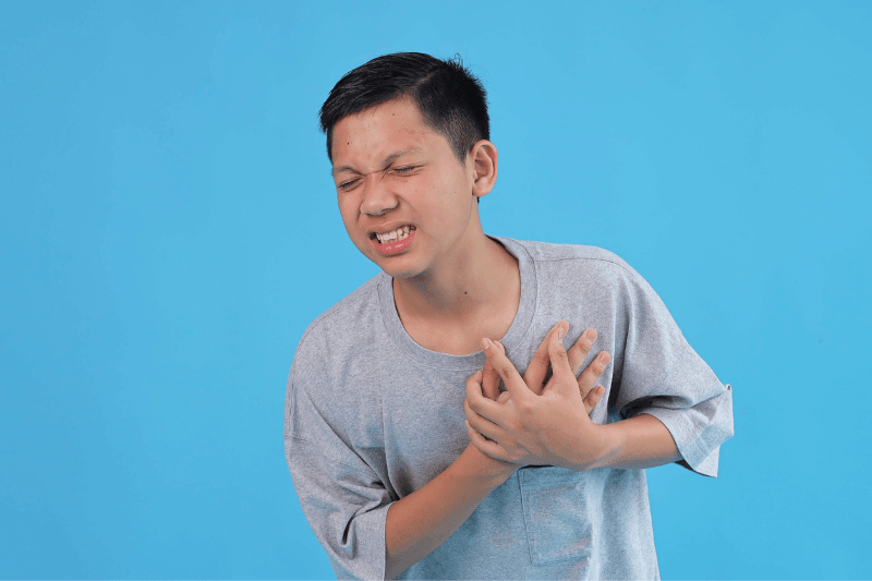 boy youth having heart health issues