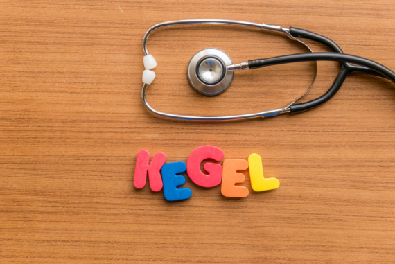 the word of 'kegel' with stethoscope