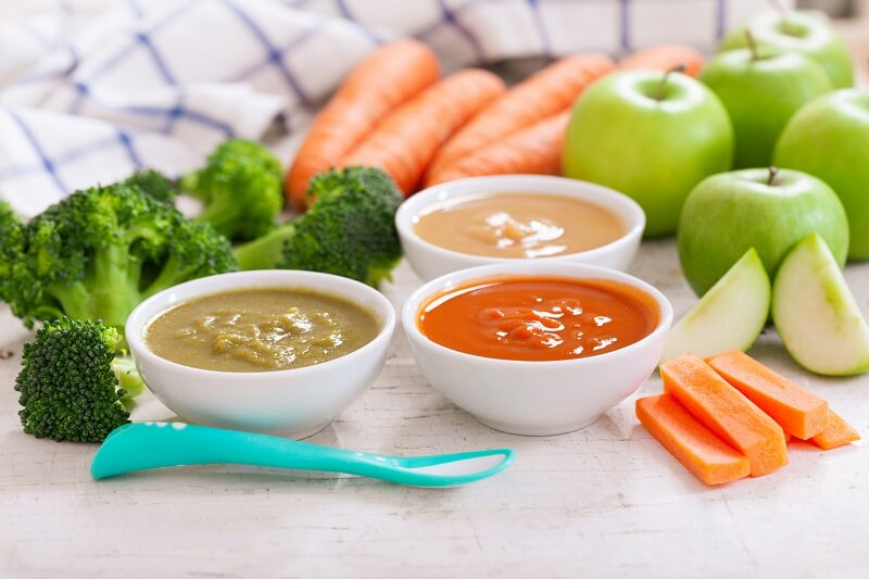 baby puree using organic baby food