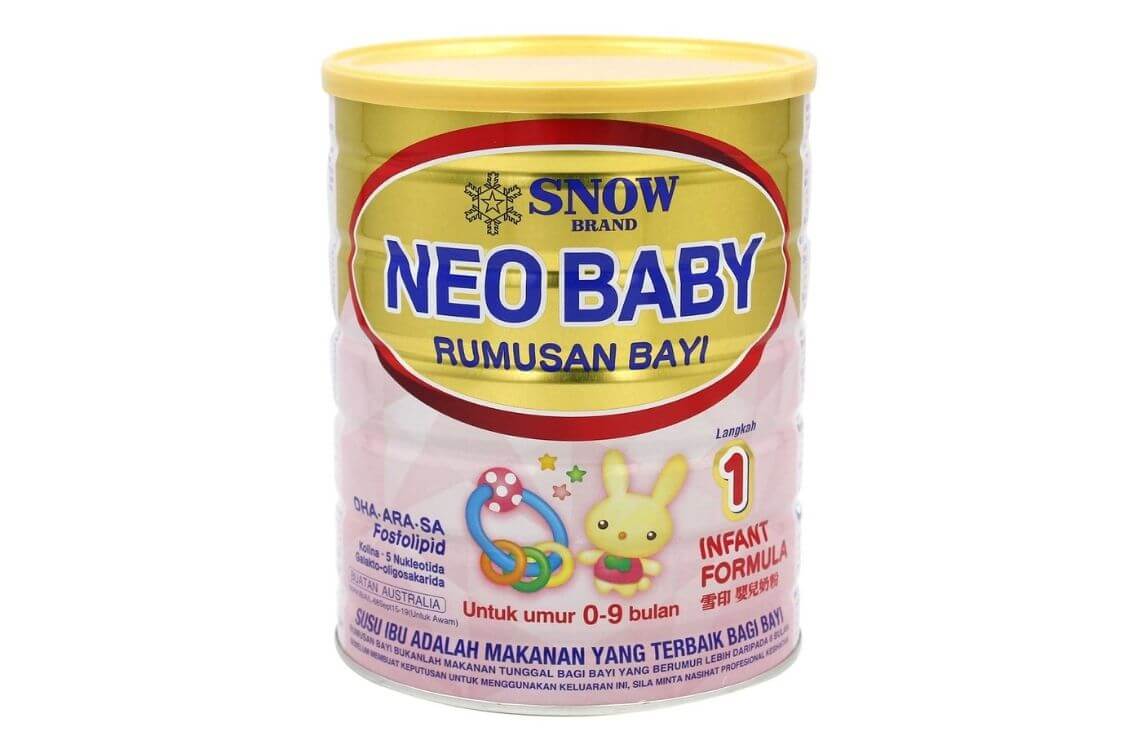 susu untuk bayi sembelit - susu snow neo baby