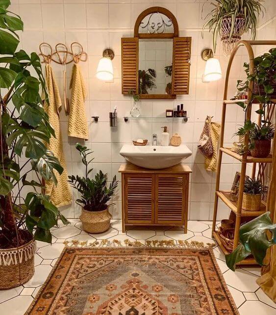 dekorasi bilik air hippie