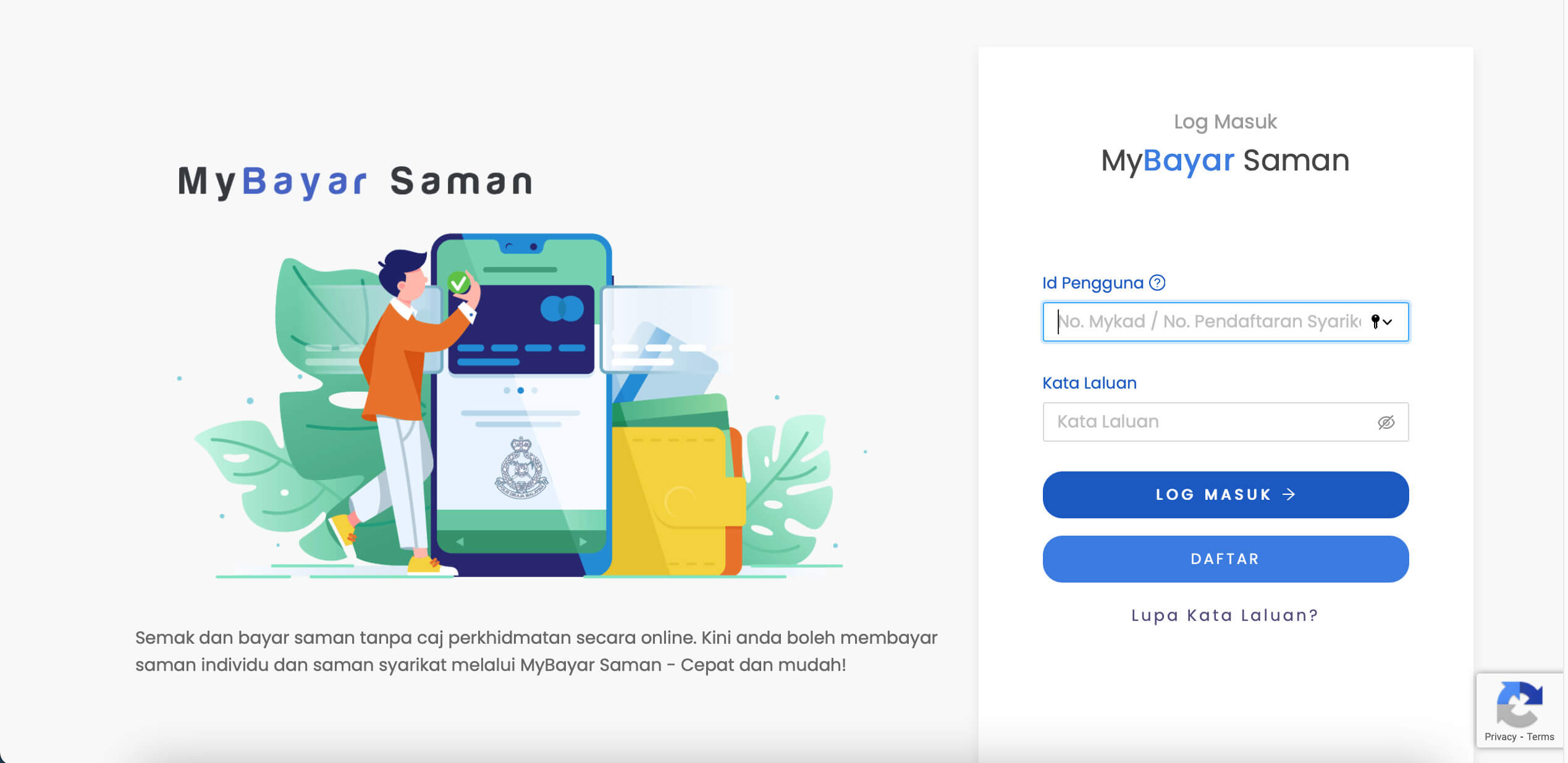 cara bayar saman online di MyBayar Saman