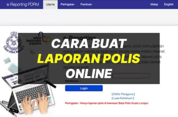 cara buat polis report online