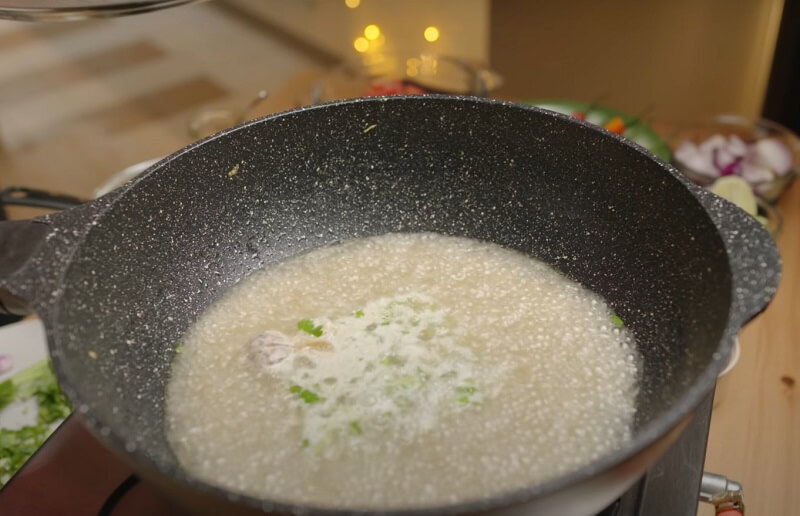 masak sampai didih sup