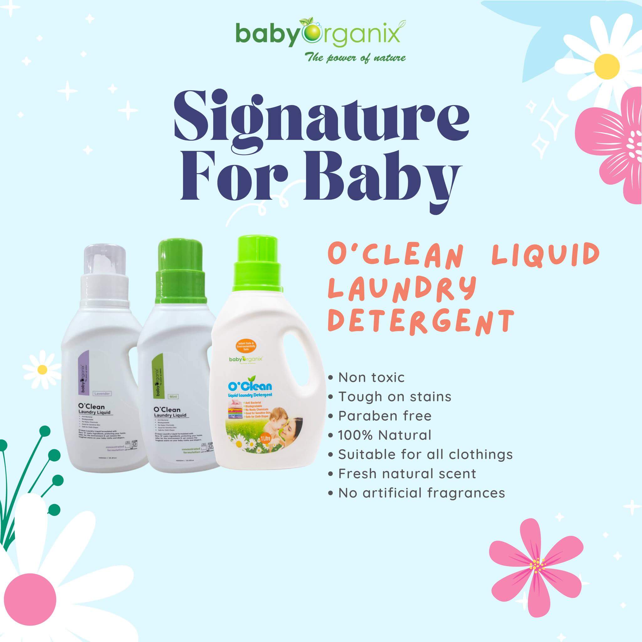 sabun basuh baju baby - Babyorganix O'Clean Liquid Laundry Detergent