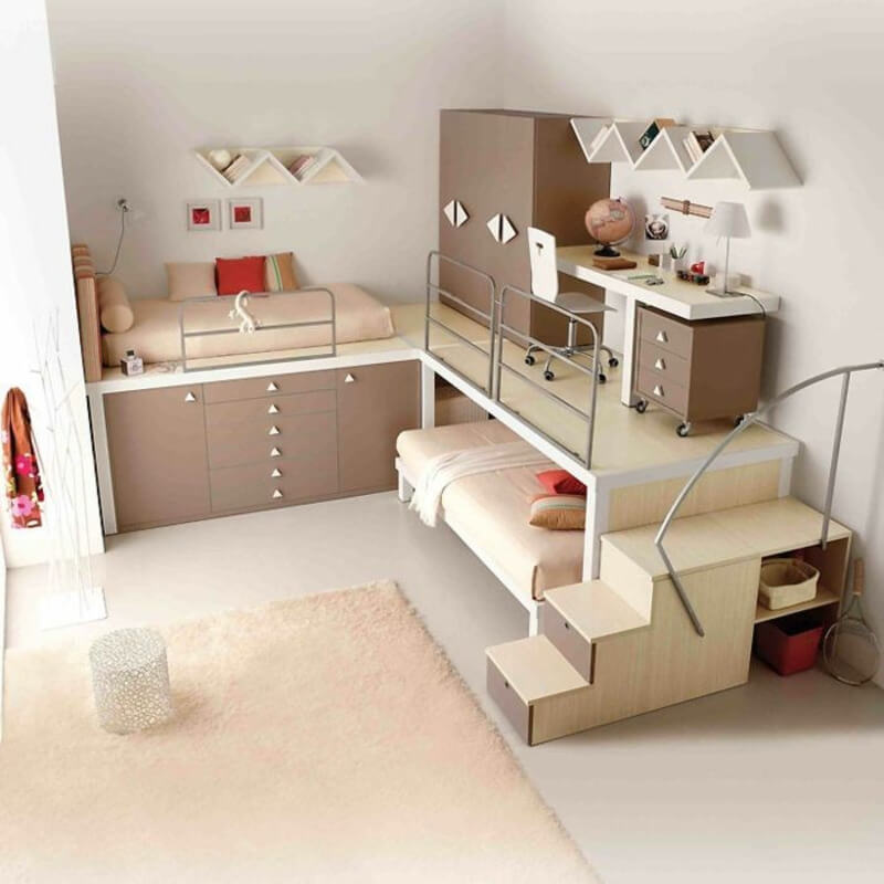 katil dua tingkat untuk deco rumah kecil