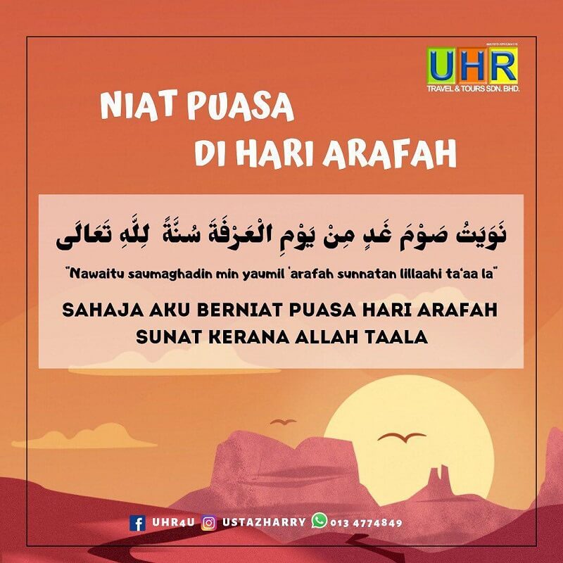 lafaz niat puasa hari arafah