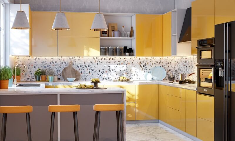 warna kabinet dapur yang cantik