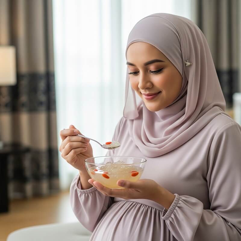 wanita hamil ingin mencuba bird nest, kebaikan bird nest untuk ibu mengandung