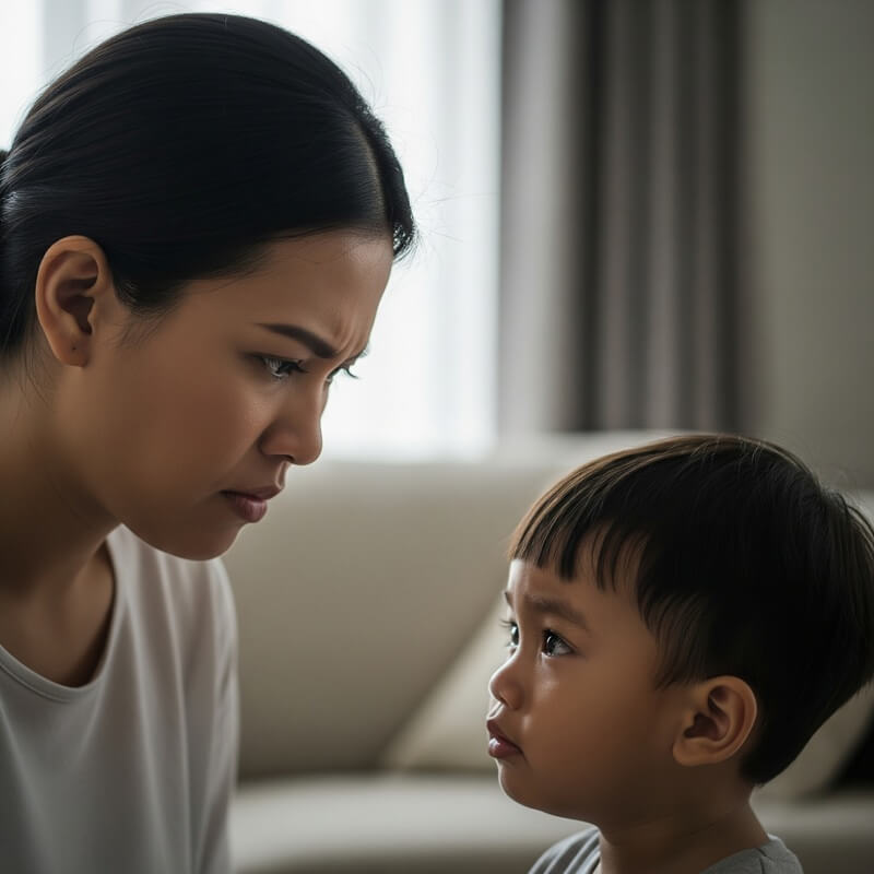 mak nak marah dengan anak