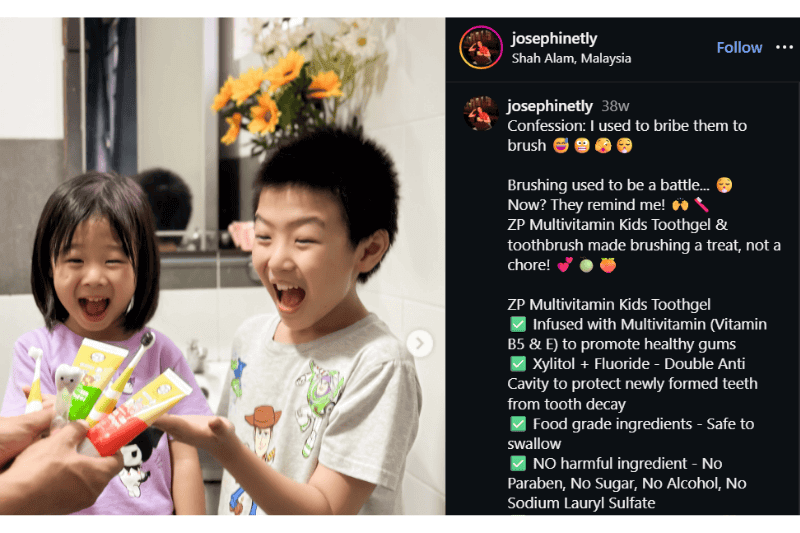review ZP Multivitamin Kids Toothgel