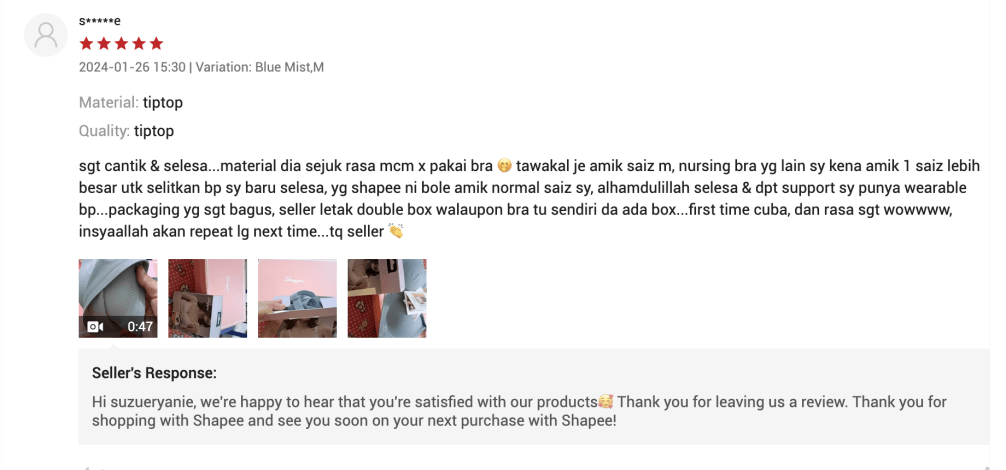 review Shapee iNVI Nursing Air Bra