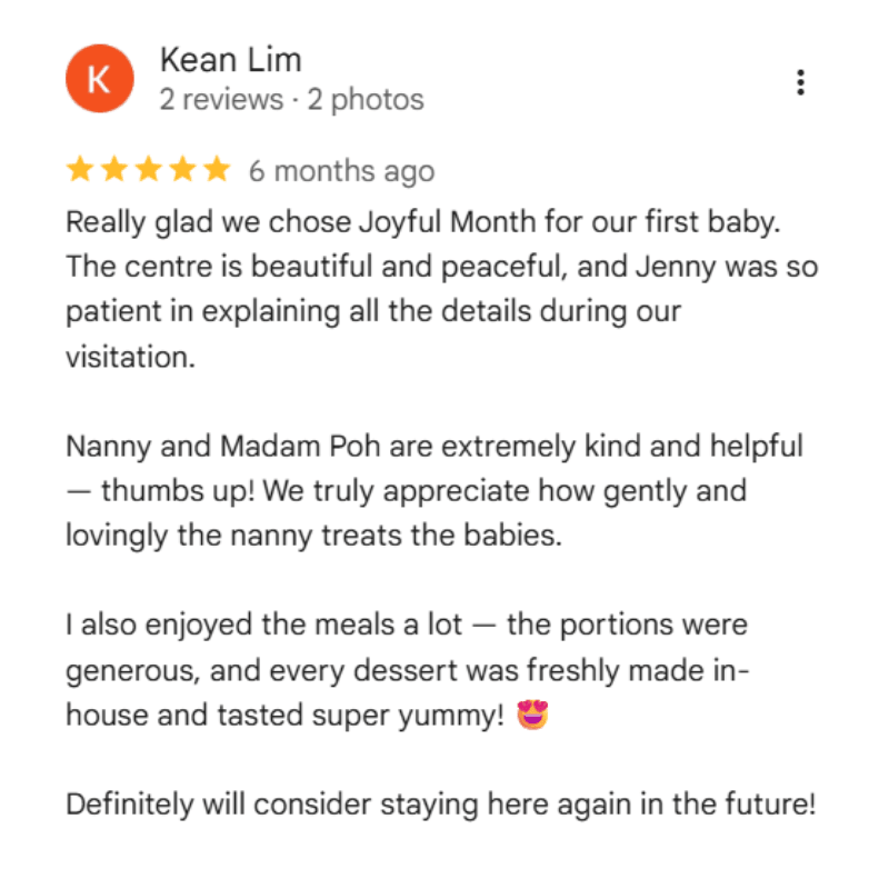 review Joyful Month Confinement Centre