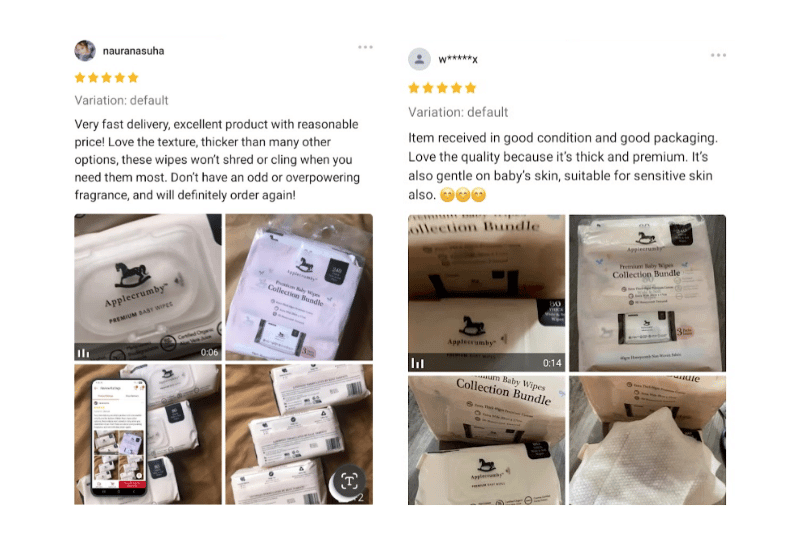 review Applecrumby tisu basah
