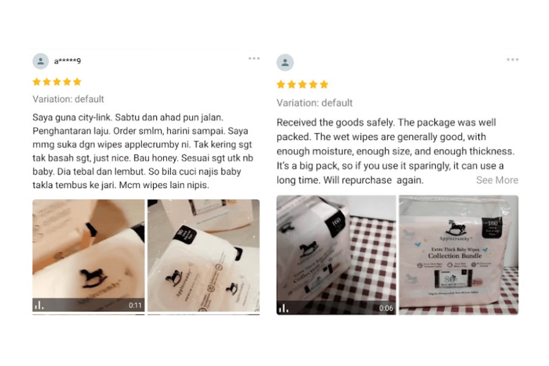review tisu basah applecrumby