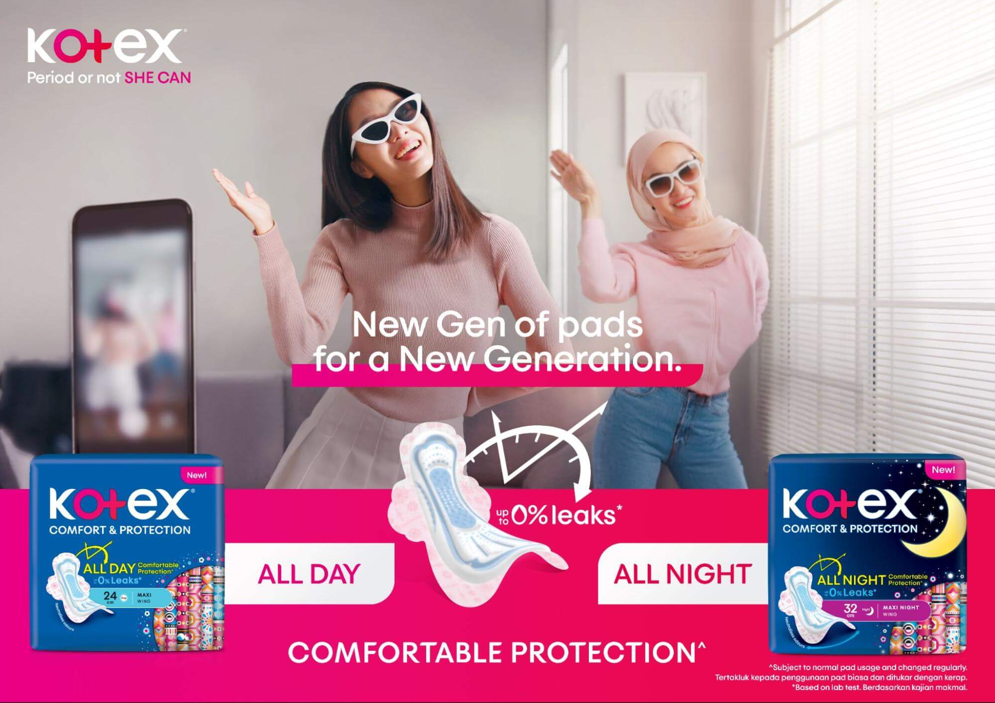 pad kotex all night
