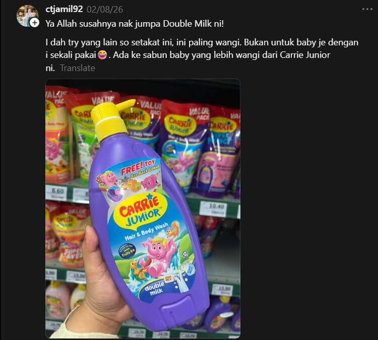review carrie junior body wash 5